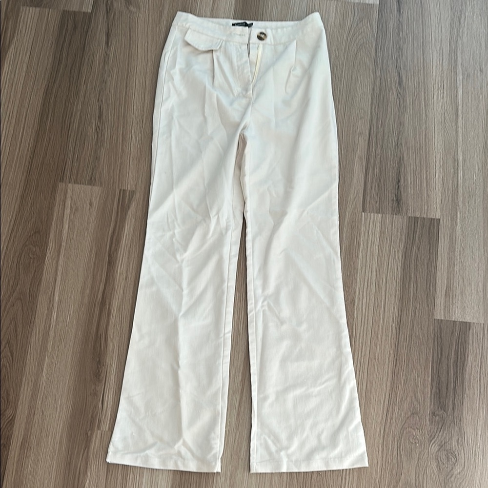 Women’s Boohoo Cream Wide-Leg Trousers